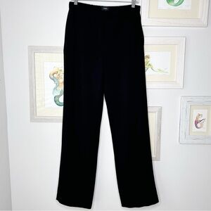 Theory Black Mott Crepe Pull On Wide Leg Pants Women’s Size Small